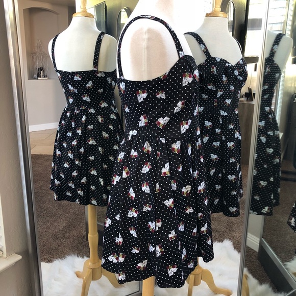 Hot Topic Polka Dot & Skulls Pin-Up Dress - Picture 2 of 8